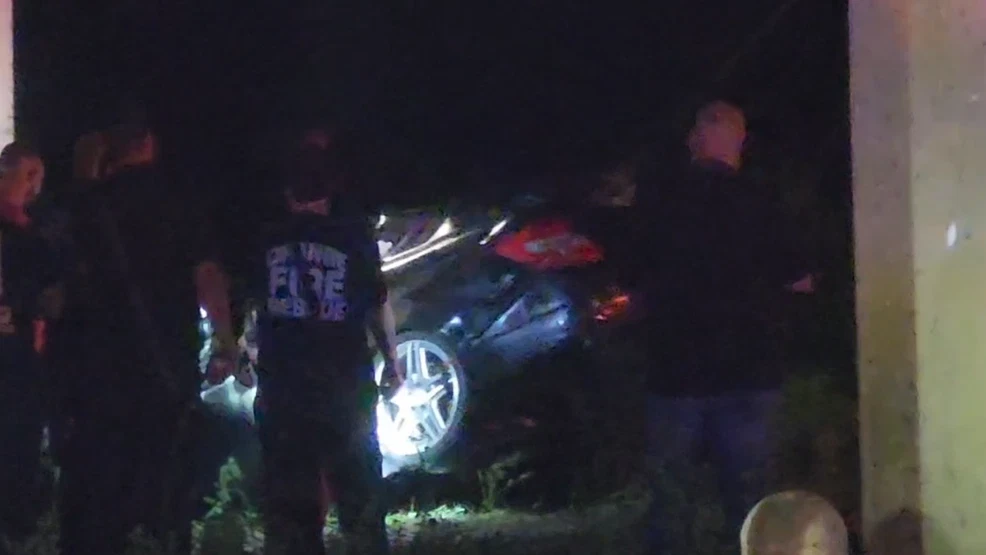 BREAKING: Two killed when Mercedes plunges into bayou after 130 mph chase